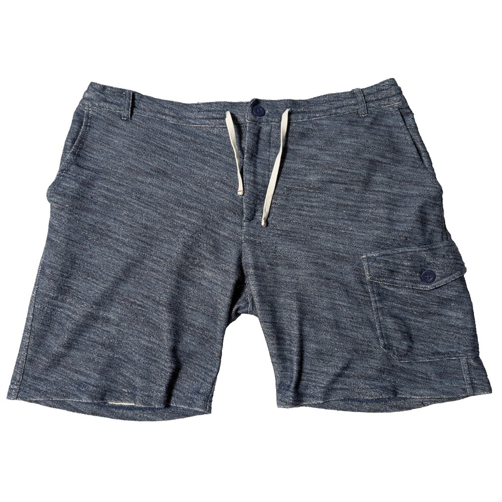 Johnnie-O Men Hangin' Out Men 2XL Navy Heather Fleece 8" Cargo Shorts